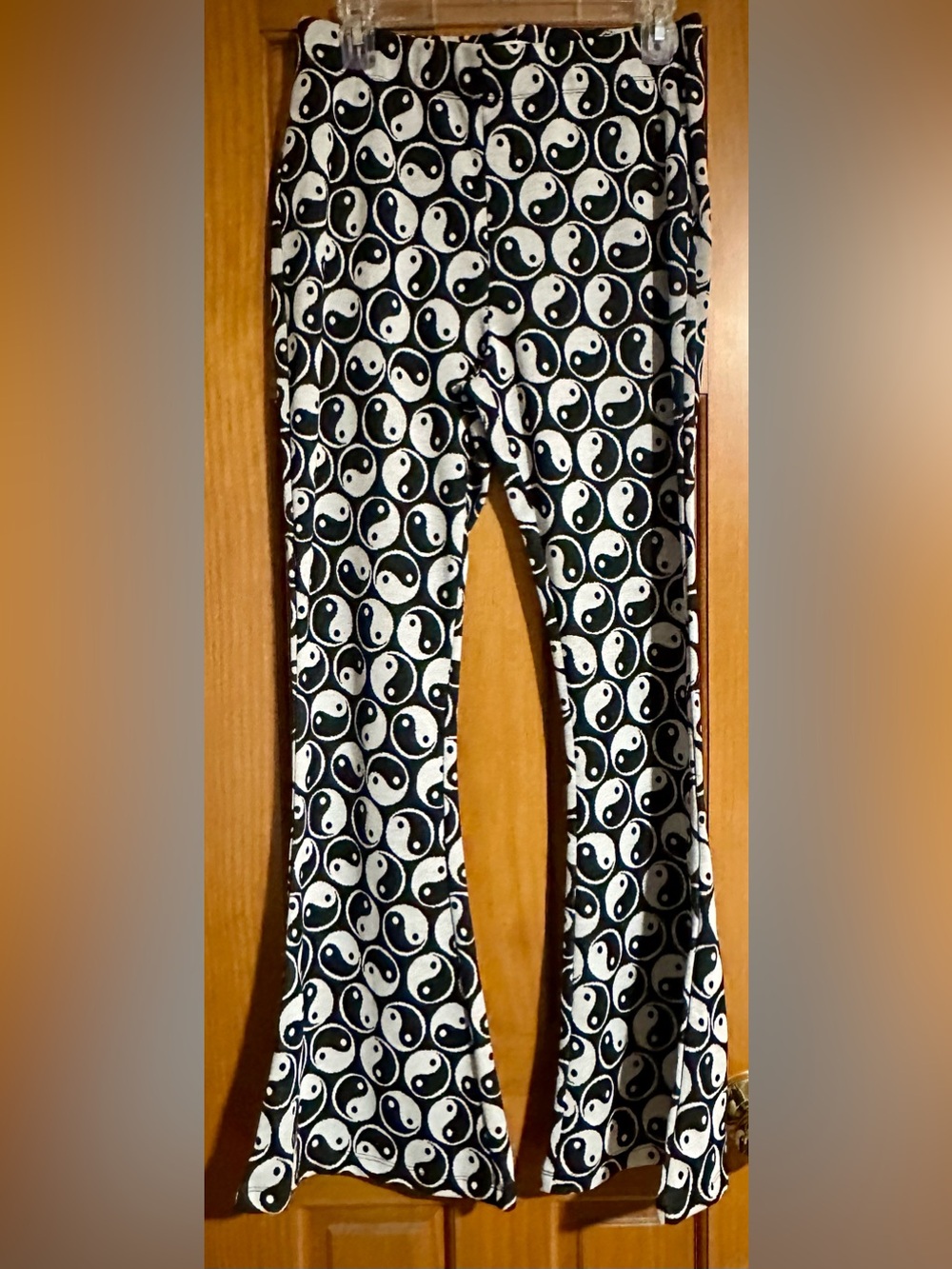 SO Black & White Yin Yang Boot Cut Pants